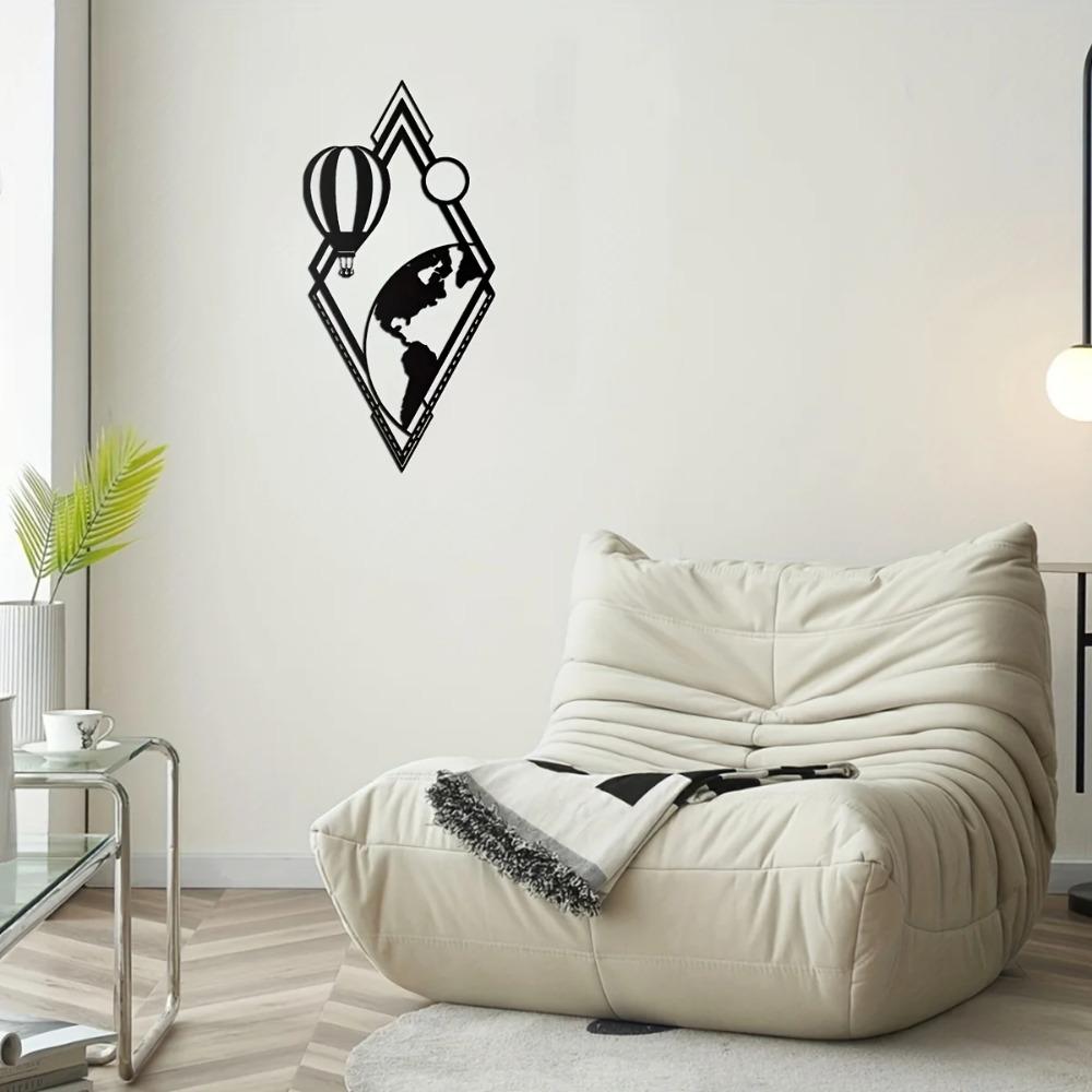 1 шт. Воздушные шары и глобусы Металлический настенный декор - Современное искусство для Хэллоуина, стильное внутреннее и внешнее украшение дома