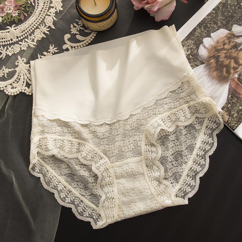 Компрессионное белье Ice Silk с высокой талией для женщин, сексуальное кружевное бесшовное, подтягивающее ягодицы, дышащее, летние треугольные трусики