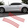 6Pcs Car Vent Insert Stripes Decal Inlay Shark Gill Air Flow Vent Sticker For Chevy Camaro SS RS LS 2010-2015