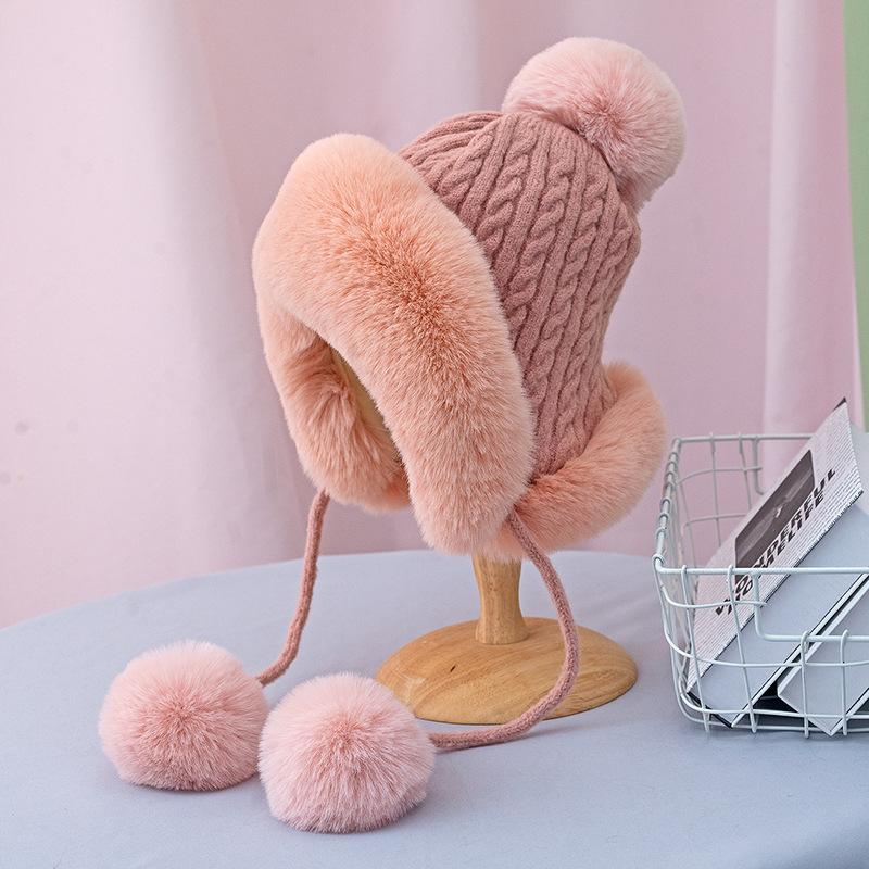 Хозяин-лавандовая шапка зимой плюс бархатные утолщенные осенние и зимние холодостойкие и теплые женские модные новые циклические шапки