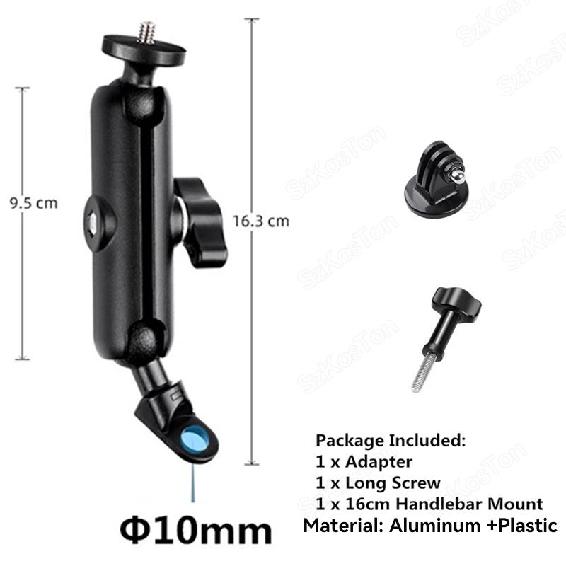 Camera Motorcycle Handlebar Mount Selfie Stick Bicycle Monopod for Go Pro 13 12 11 10 9 8 Insta360 X4 DJI Osmo Action 5 Pro 4 3