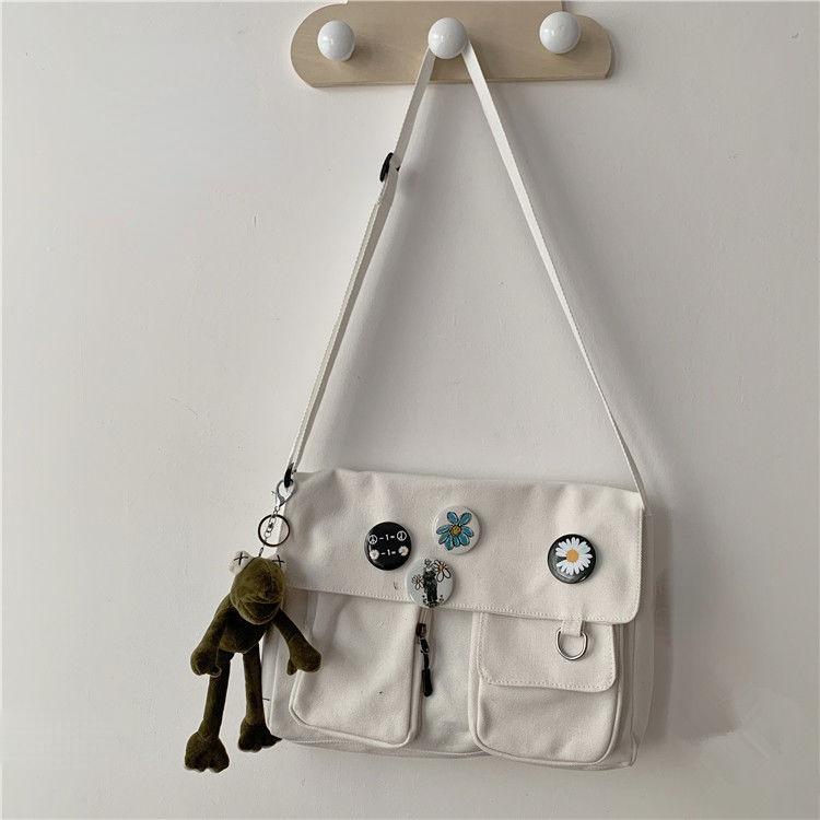 Молодежная модная холщовая диагональная сумка через плечо, повседневная версия, женские сумки через плечо, однотонные женские сумки-мессенджеры