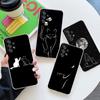 Забавный Милый Кот Лайн-Арт Прозрачный Чехол Для Телефона Для Samsung Galaxy A56 A57 A37 A55 A54 A36 A35 A26 A25 A17 A07 A52 A34 A73 A21s Чехол