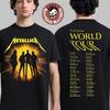 РЕДКИЙ!Metallica<wbr/>a 72 Seasons Мировой Тур 2025 2026 M72 Даты Двусторонняя Футболка Унисекс Футболка