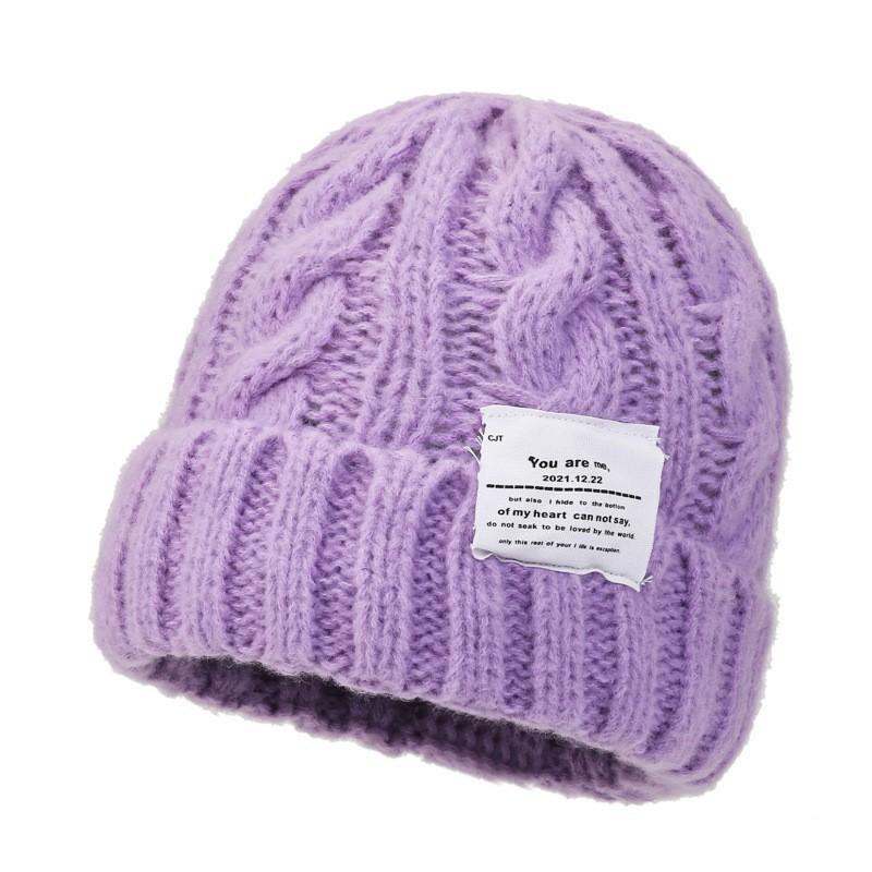 Женская эластичная шапка-бини, зимняя шапка-череп, мягкий повседневный головной убор, универсальная мода, удобная теплая шапка