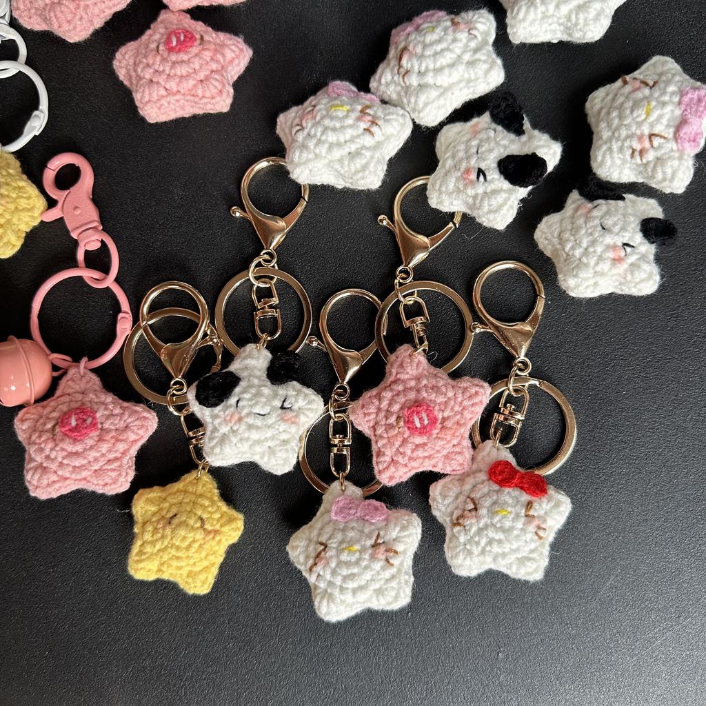 Wholesale Crochet Pendant Cartoon Little Star High Quality Cotton Thread Hand DIY Decorative Gift Clothing Decoration Cute Stars