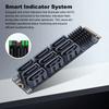 Адаптер M.2 M KEY NVMe на 9 портов SATA 3.0 6 Гбит/с Конвертер M.2 NVME на SATA 3.0 Карта расширения PCIE 3.0 X2 для жесткого диска настольного ПК