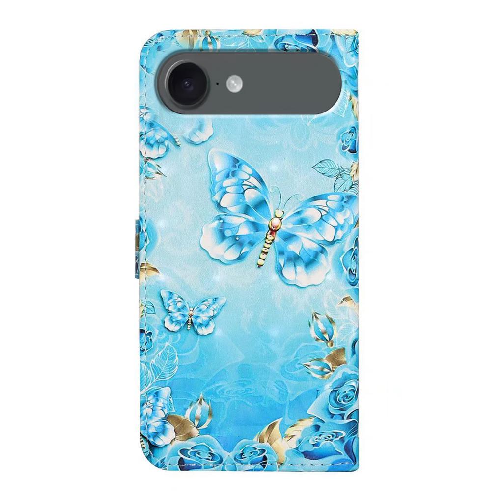 For iPhone 17 Air Case 3D Creative Pattern PU Leather Stand Phone Cover