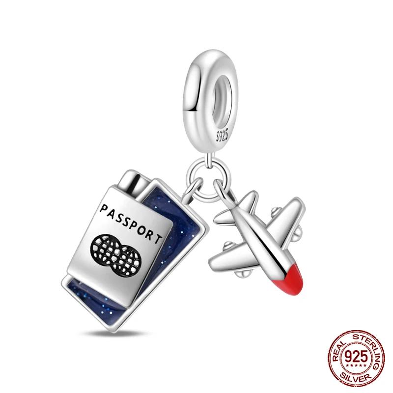 Медные Шармы-Подвески для Путешествий на Воздушном Шаре, Подходят для Оригинального Браслета, Камера, Шарм Эйфелева Башня, DIY Ювелирные Изделия