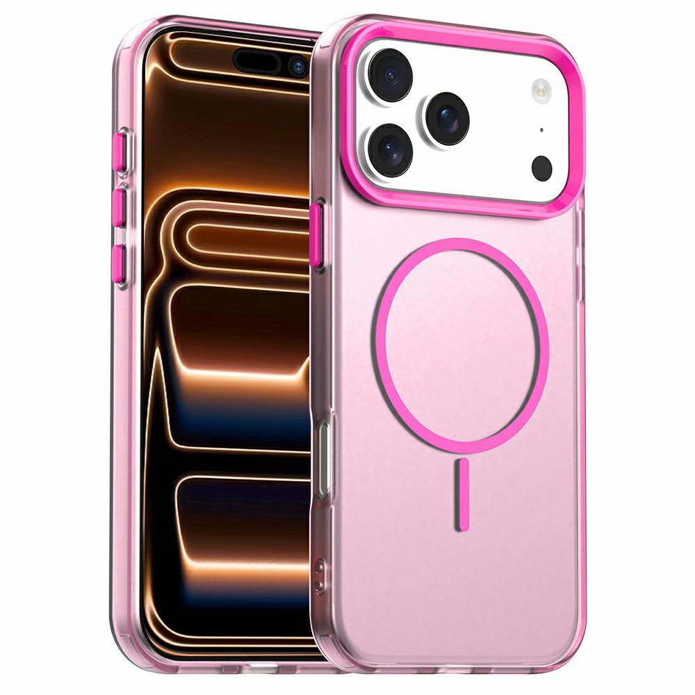 Чехол для iPhone 17 Pro Max, конфетный цвет, ПК + ТПУ + ПЭТ, чехол для телефона, совместимый с MagSafe