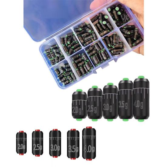 100 шт. Рыболовные грузила с угловым дизайном, легкие, с хорошей маскировкой, уникальные, в пластиковой коробке, снижают настороженность рыбы