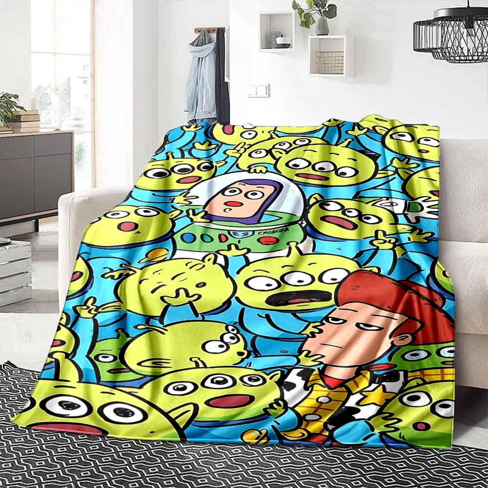 1Pc Toy Story Alien Invasion Blanket Soft Throw Blanket For Home Bedroom Bed Sofa Travel Office Solid Christmas Blanket