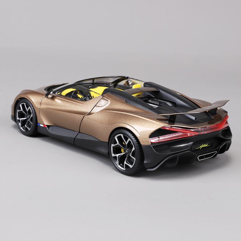 Новый в наличии Bburago 1:18 Bugatti W16 Mistral Gold Version сплав миниатюрный суперкар Bugatti Mistral литая модель пользовательские игрушки