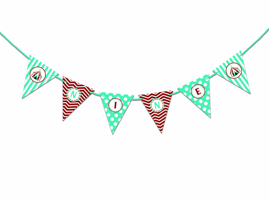 Inkdotpot Birthday Party Decorations Happy Birthday Party Garland Baby Boy Or Girl Gender Neutral Pennant Banner