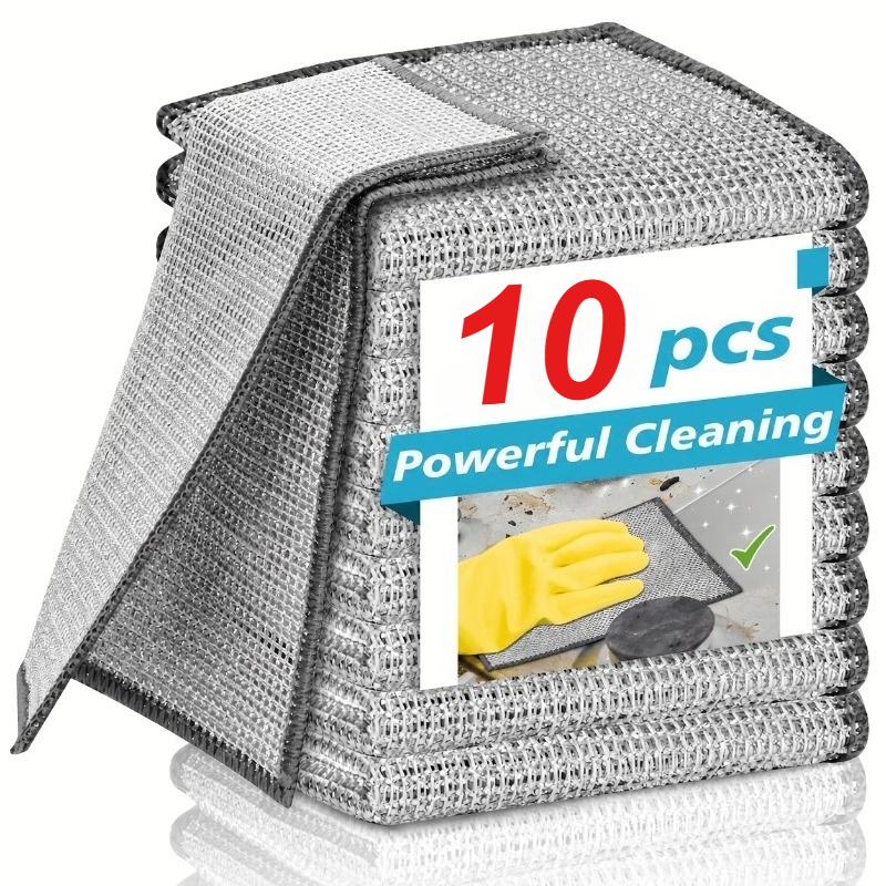 10/20 PCS Multifunctional Steel Wire Cleaning Cloths, Kitchen Non Scratch Dishwashing Towels, Suitable for Pots, Pans, And Sinks