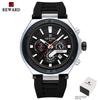 REWARD 831508 Top Fashion Men's Quartz Watch Multi Functional Automatic Date Chronograph Design Casual Silicone Watches for Man