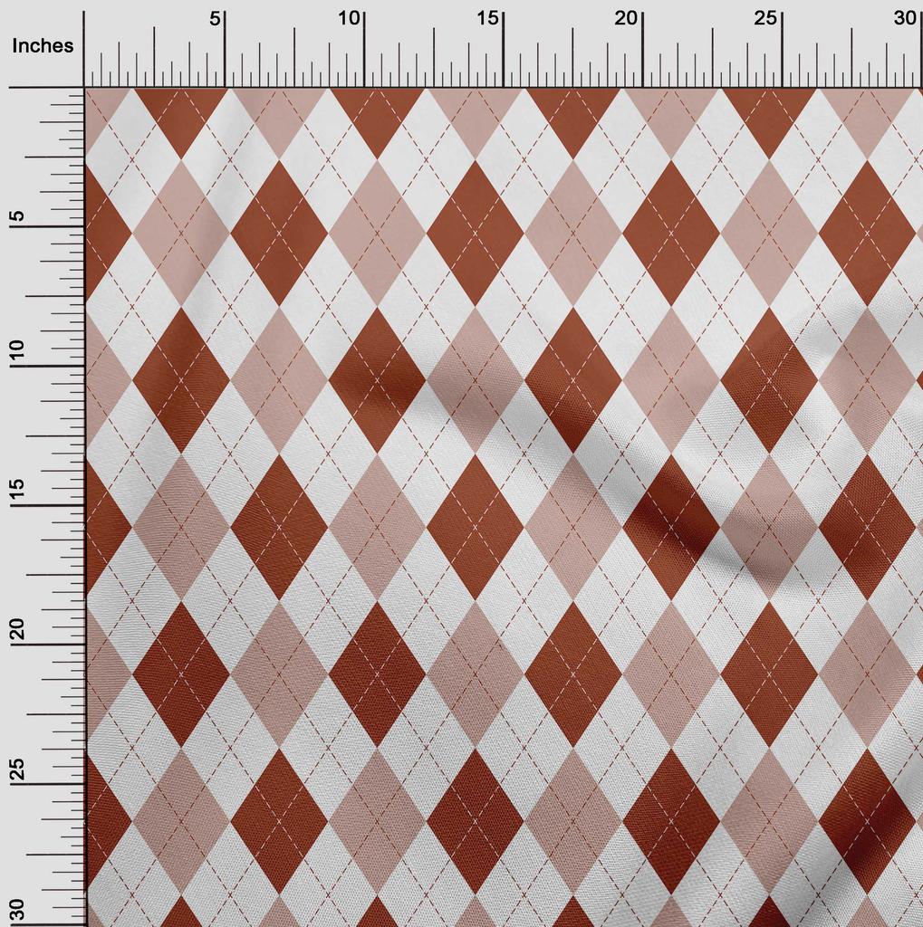 oneOone Хлопчатобумажная гибкая коричневая ткань в клетку Argyle Diy Одежда для квилтинга Ткань с принтом в ярдах 40 дюймов