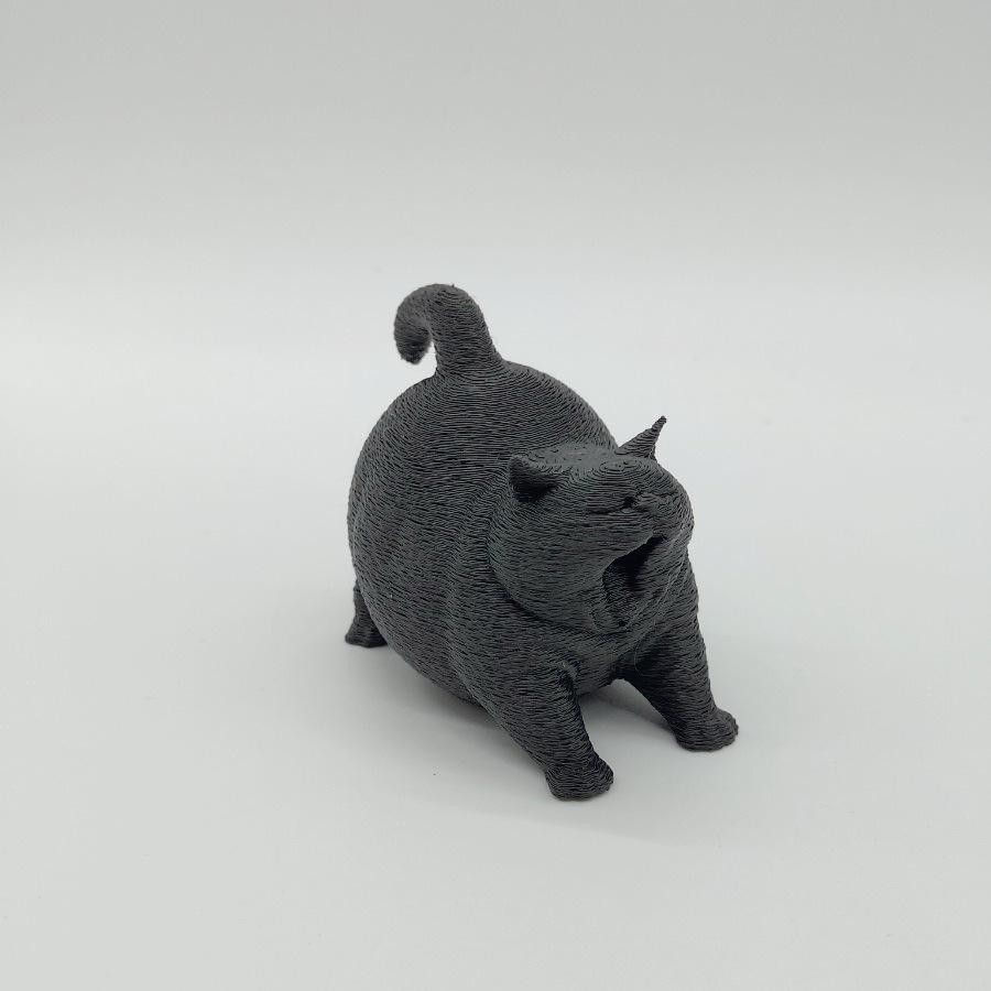 Новая 3D Милая Фигурка Зевающего Кота Домашний Декор Настольное Украшение Печать Милый Кот Настольный Питомец