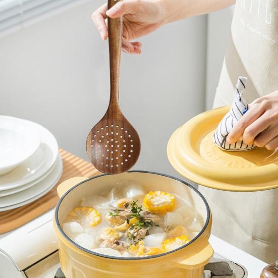 Деревянные кухонные принадлежности, кухонные лопатки, половники и ложки для риса, кухонные принадлежности с антипригарным покрытием для удобного захвата и легкой очистки