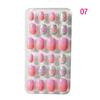 Children Press On Candy Color Self Adhesive Fake Nails False Nails Nail Art Manicure Tips