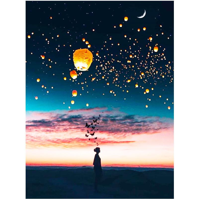 5D DIY Алмазная картина Луна Вид Алмазная вышивка Набор для вышивки крестом Полный горный хрусталь Мозаика Домашний декор