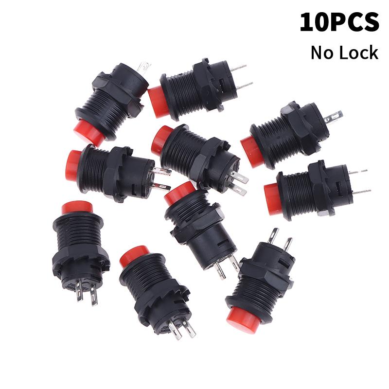 10pcs Self-Lock /Momentary Pushbutton Switches DS-428/427 12mm OFF- ON Push Button Switch 3A /125VAC 1.5A/250VAC DS-428/427