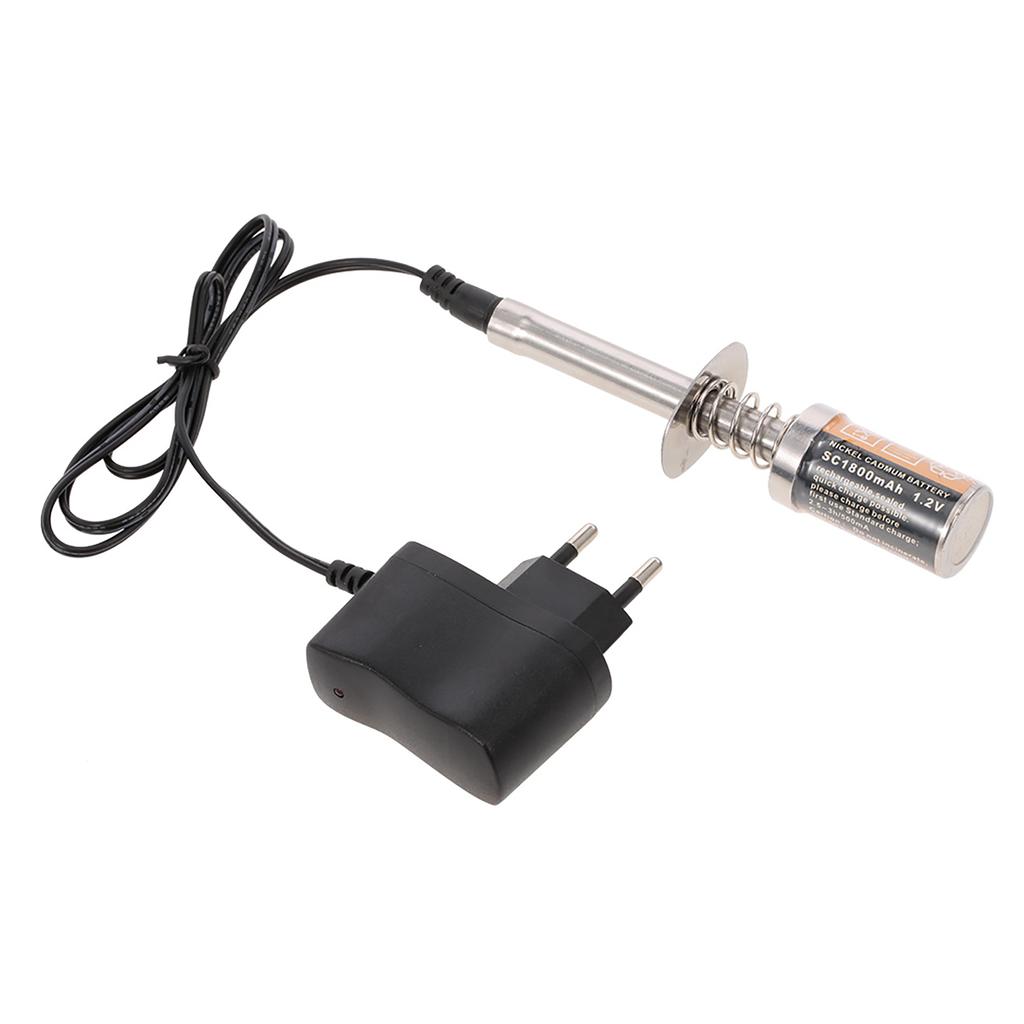 Starter Kit Glow Plug Igniter with Battery Combo for Powered 1Celsius8 1Celsius10 RC Car