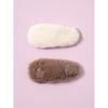Daiso Fur Snap Pins  Pack Of 2  Basic