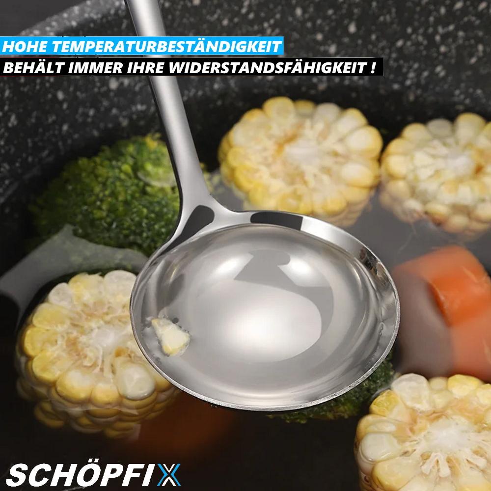 SCHÖPFIX Шумовка Половник Нержавеющая сталь Шумовка Половник Набор из 2 шт.