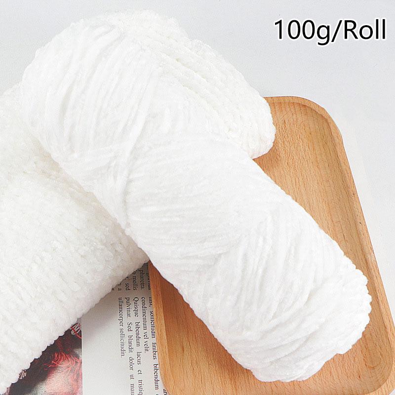 100g/roll DIY Velvet Yarn Polyester Chenille Yarn Crochet Yarn Baby Plush Yarn For Knitted Sweater