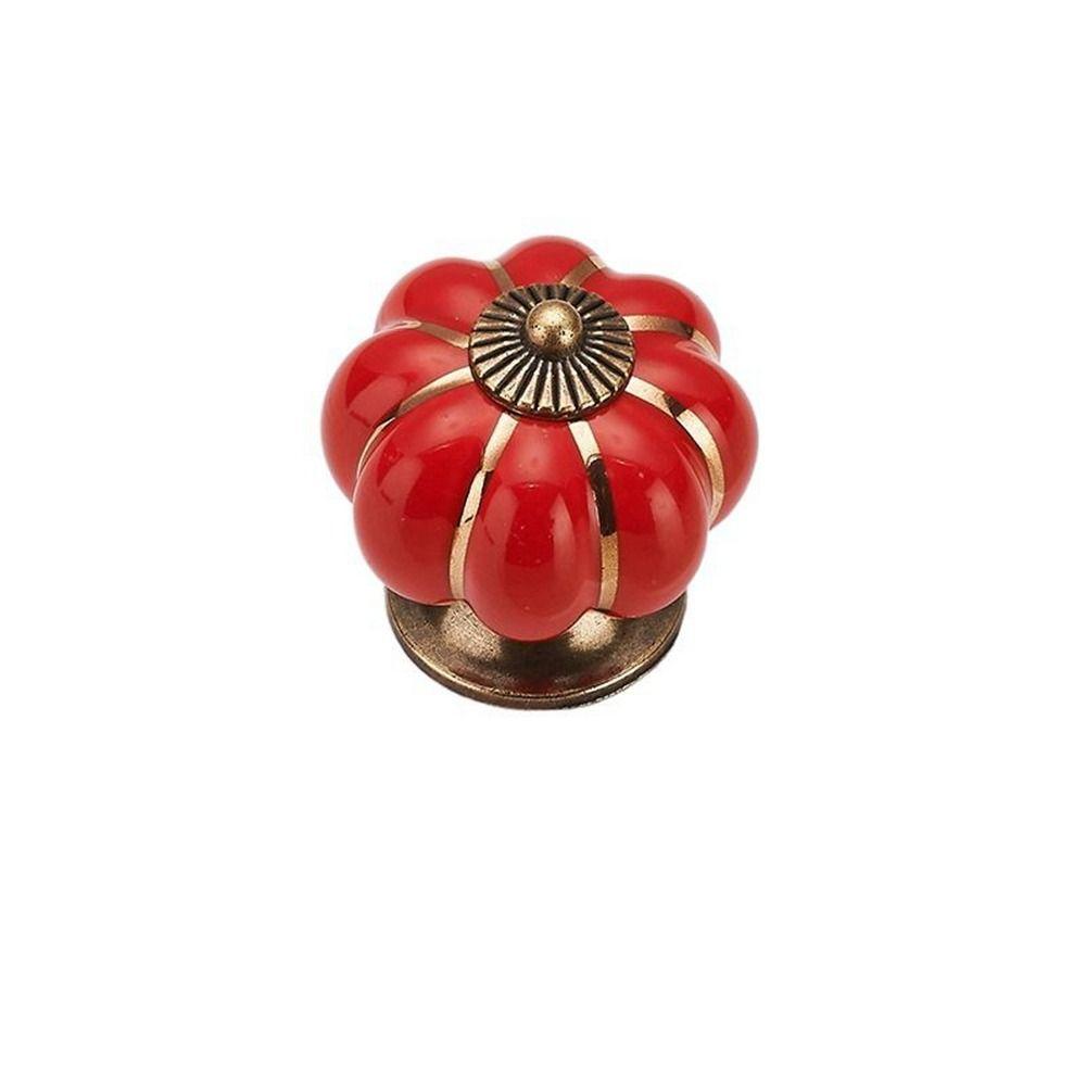 Colorful Furniture Single Hole With Screws Pumpkin Door Knob Drawer Pull Drawer Knob Door Handle