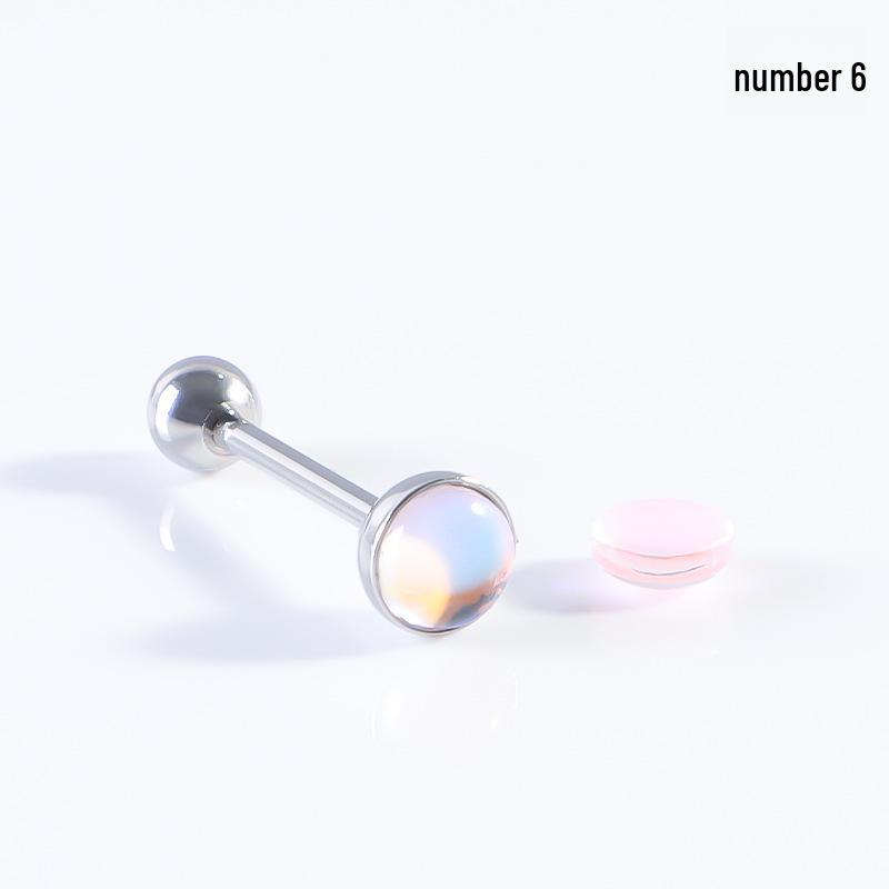 Цветные матовые штанги для языка и ушей - украшение для пирсинга из нержавеющей стали