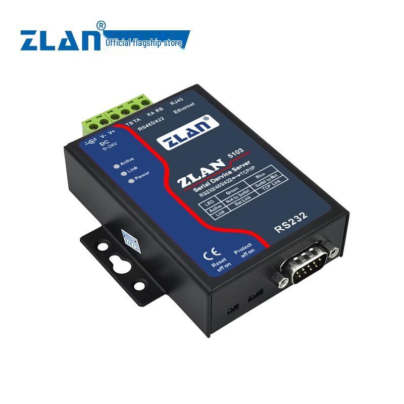 ZLAN Industrial RS232/422/485 to Ethernet Serial Server