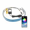 APP Control RGB LED Strip 12V Atmosphere Foot Light Waterproof Car Running Lights  Moto