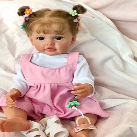 55 см имитация возрождения куклы кукла реборн с резиновым телом виниловая кукла Барби для девочек игрушка
