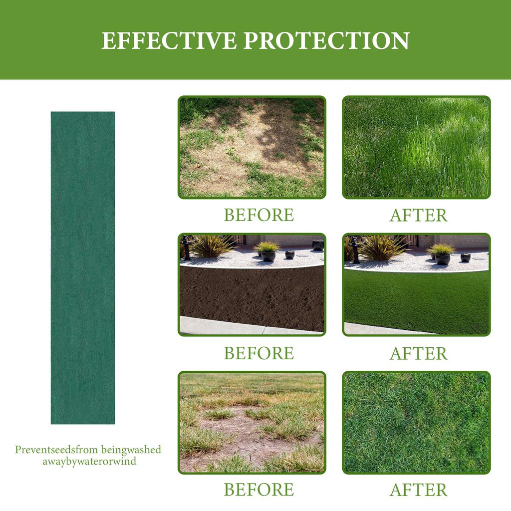 0.2x3m Biodegradable Grass Seed Mat Seed Starter Mat Gardening Planting Turf Carpets Home Yard Garden Decoration Supplies