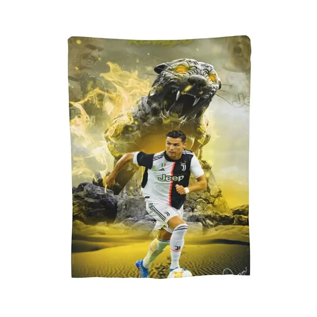 CR7 Cristiano Blanket Soft Warm Flannel Throw Blanket Bedspread for Bed Living Room Picnic Travel Home Sofa