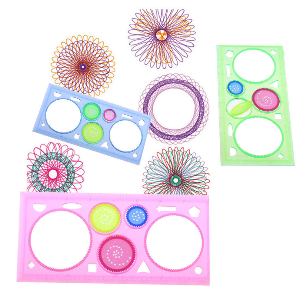 HOT Drawing Art Drafting Stencil Spirograph Ruler Stationery Geometric Spiral Tool