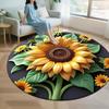Diatomaceous Earth Floor Mat 3D Sunflower Pattern Plush Quick Drying Non-Slip