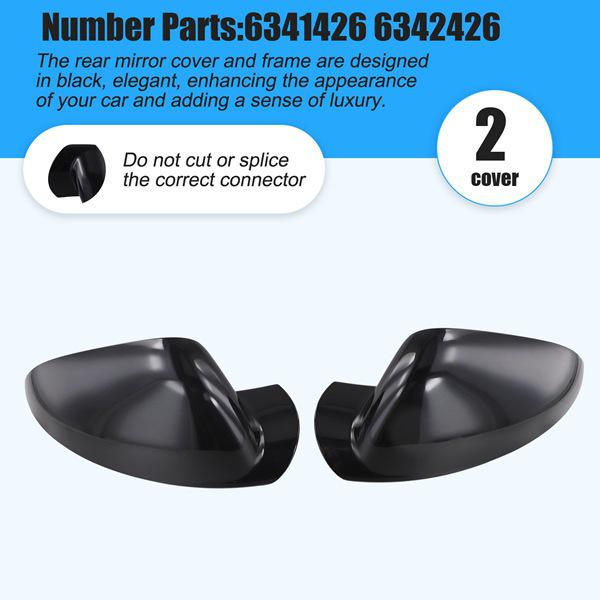 1 пара накладок на зеркала заднего вида для 08-16 Opel Vauxhall (Модели 6341426, 6342426)