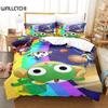 3D Kawaii Cartoons Bed Sheet Keroro Frog Bedding Set Single Twin Full Queen King Size Bed Set Adult Kid Bedroom Duvet Cover Sets