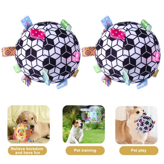 Pet Dog Plush Toy Ball Sound Interactive Dog Toy Plush Rattle Ball Pet Puppy Toy Ball Cute Relieve Boredom Shaking Cloth Ball