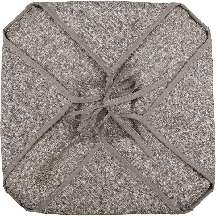 Galette de chaise 4 rabats 40 x 40 cm jute chinee