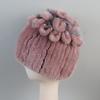Russia New Winter Real Fur Beanies Hat Women 100% Genuine Real Rex Rabbit Hat Good Elastic Knitted Rex Rabbit Fur Caps