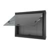 RV Push-out Window Aluminum Alloy 4mm Tempered Glass 65° Opening Screen Lockable Handle 30-80mm Wall Fit for RVs Trailers