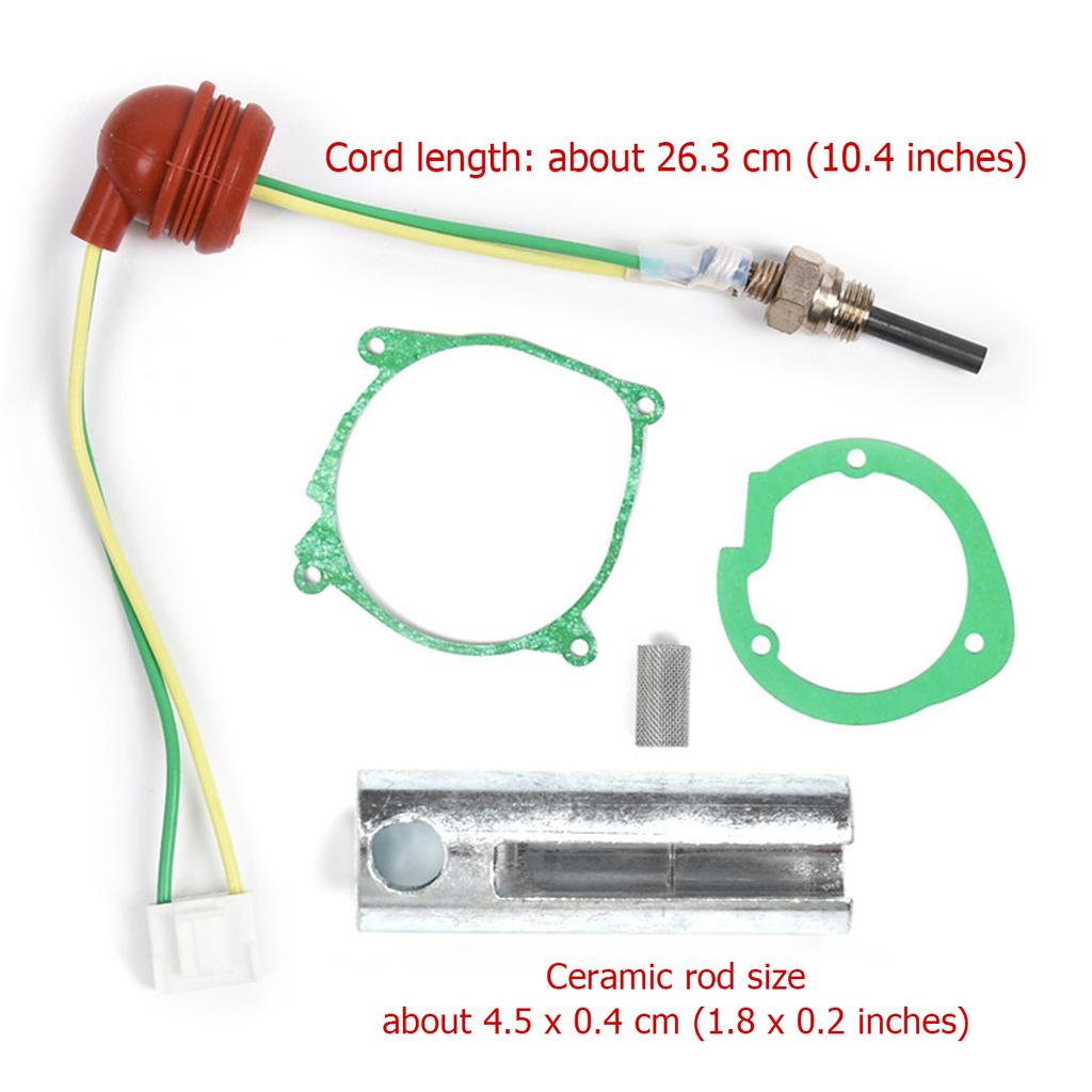 12V 2KW Air Diesel Heater Parts Service Kit Ceramic Glow Plastic Metal Glow Parts Air Diesel Parking Heater Part Repair Tool