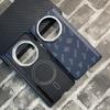 Honor Magic V5 Kevlar Carbon Fiber Magnetic Case With Metal Frame Heat Dissipation Protection Cover