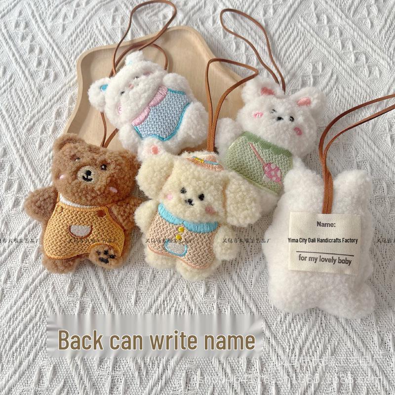 Adorable Miu-style Rabbit & Bear Bag Charm: Cute Girly Decoration & Creative Student Gift