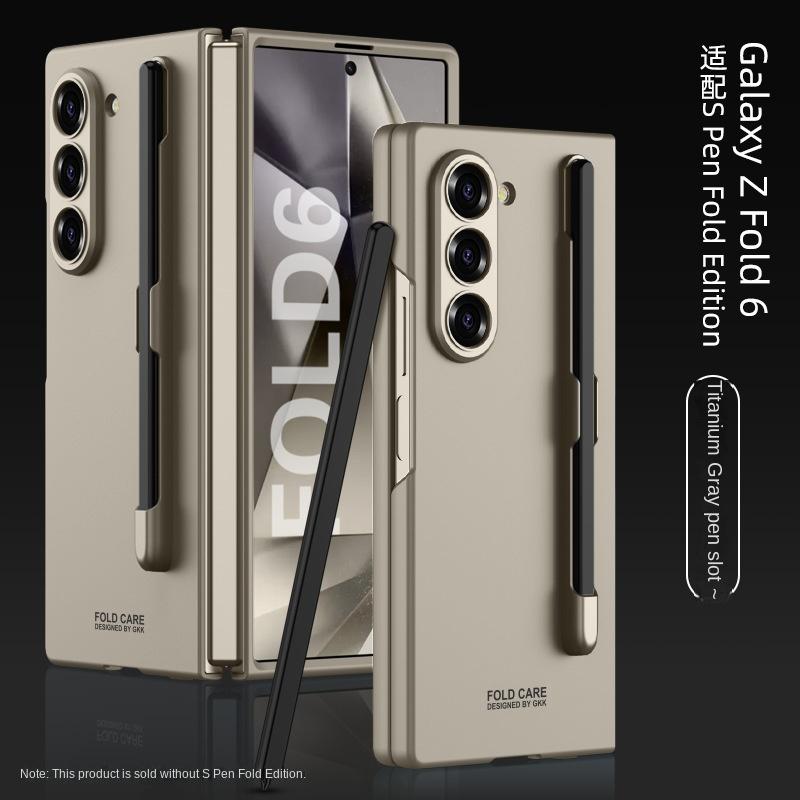 Жесткий пластиковый чехол для телефона с отделением для ручки для Samsung Galaxy Z Fold 6 Fold6 5G защитный противоударный чехол, включая ручку