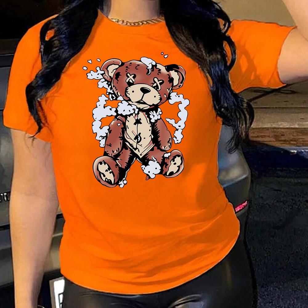 Хлопковая футболка Naughty Bear с коротким рукавом и круглым вырезом для женщин, топы с 2D-принтом